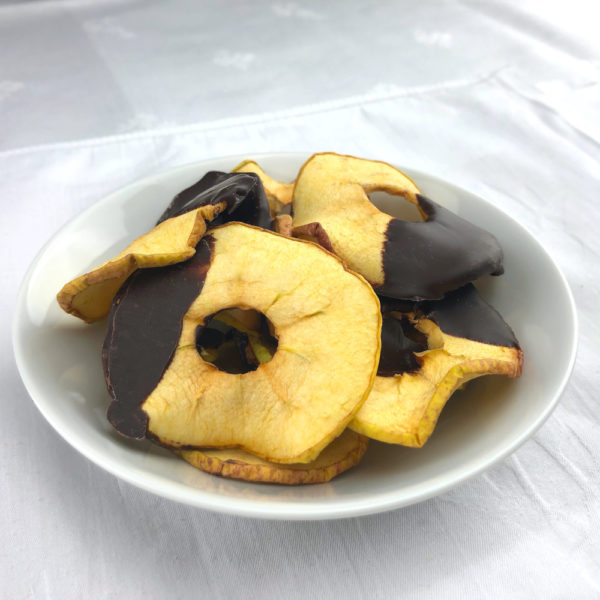 Pommes Séchées au Chocolat Noir